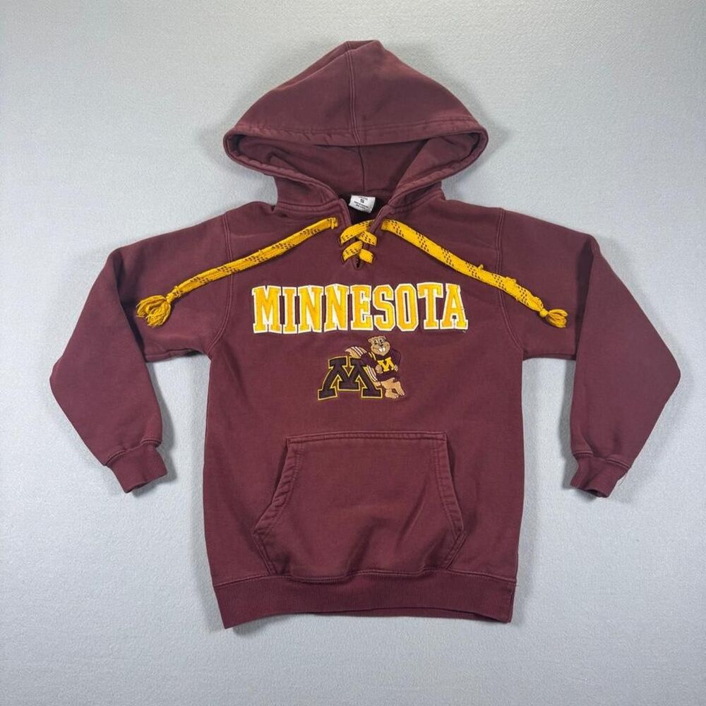 Ncaa Men's Burgundy and Red Hoodie